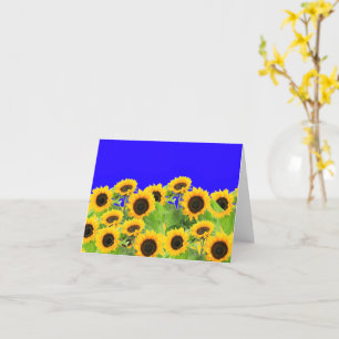 Carte Sunflower Card Ukraine Drapeau Couleurs Liberté Pa