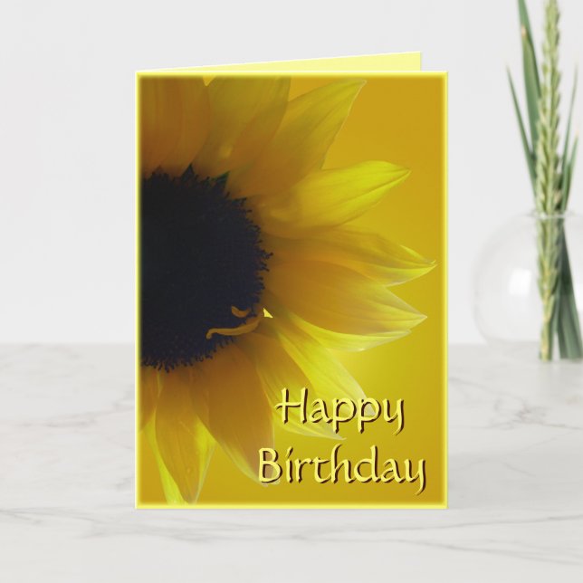 Carte Sunflower Carte Fleur Jaune Carte de voeux (Devant)
