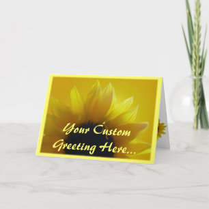 Carte Sunflower Carte Fleur Jaune Carte de voeux