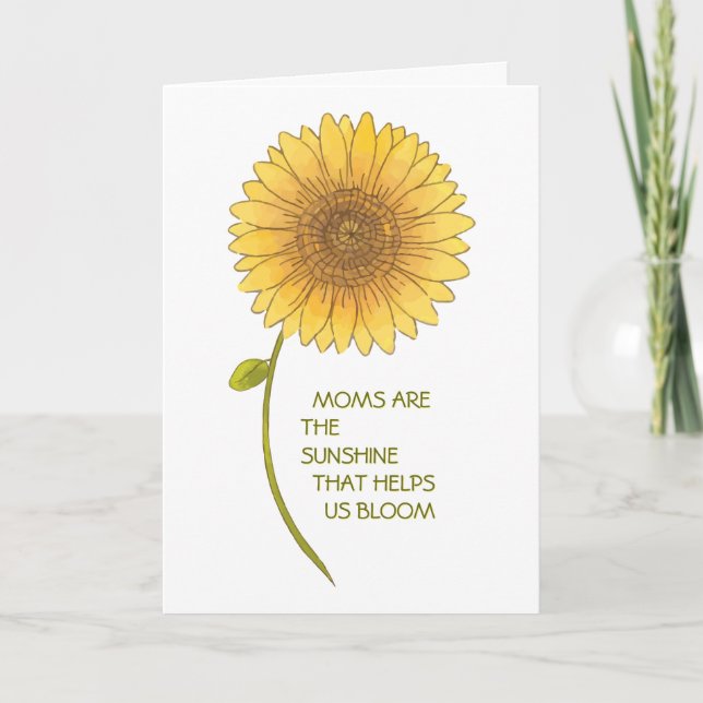 Carte Sunflower Mother's Day Card (Devant)