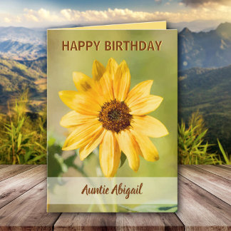 Carte Sunflower Personnalisée Joyeux Anniversaire
