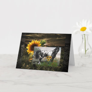 Carte Sunflowers et Appaloosa Horse
