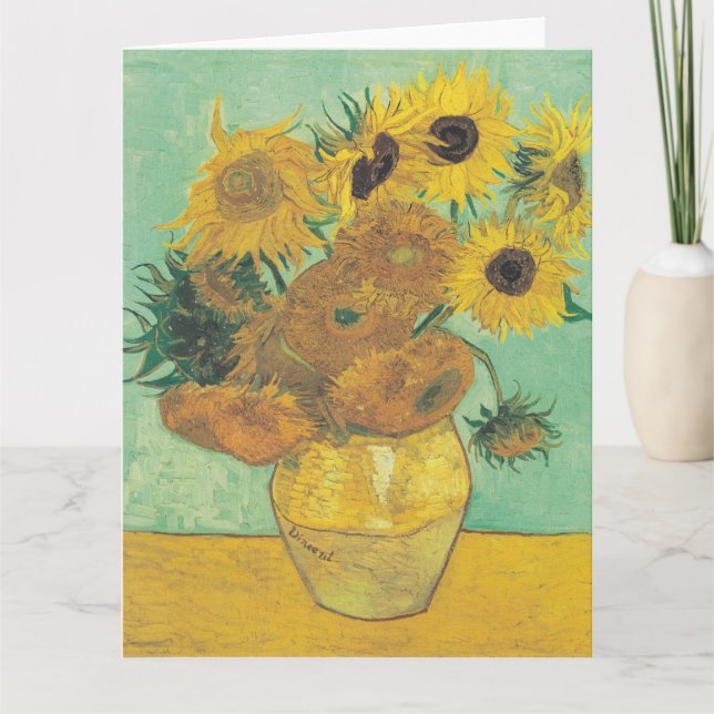 Carte Sunflowers par Vincent Van Gogh (Devant)