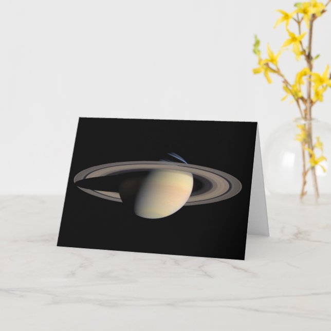 Carte Sunlit Saturn Gas géant Planet par Cassini (Fleur jaune)