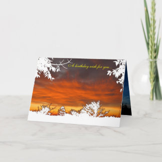 Carte Sunrise/Sunset - Un voeu d'anniversaire pour vous.