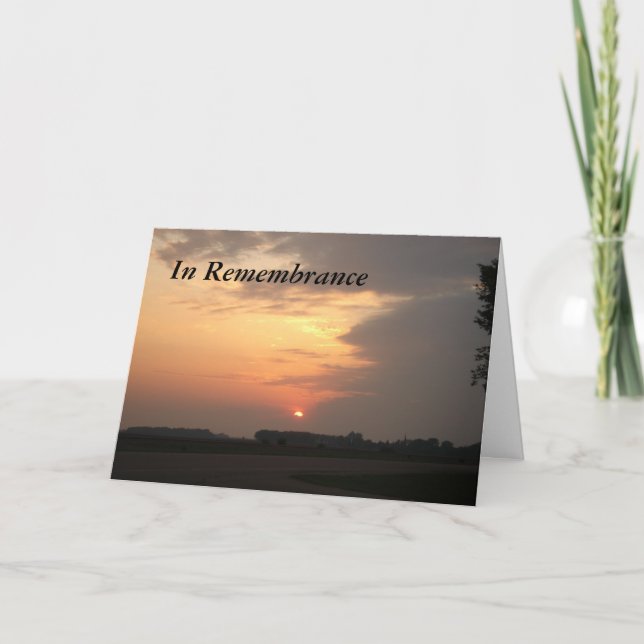 Carte sunset3cardh, En souvenir (Devant)