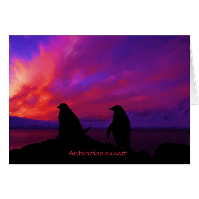 Carte Sunset Antarctique (Devant horizontal)