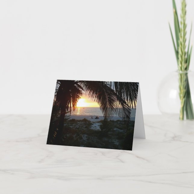 Carte Sunset Beach, Treasure Island, Floride (Devant)