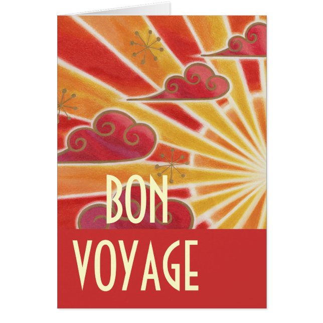 Carte Sunset 'Bon Voyage' (Devant)