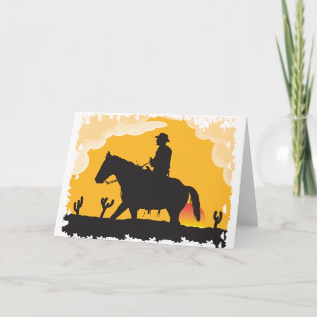 Carte Sunset Cowboy (Devant)