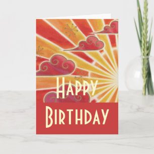 Carte Sunset 'Happy Birthday'