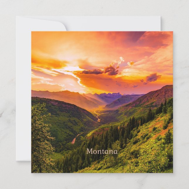 Carte Sunset Montana (Devant)
