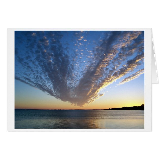 Carte Sunset Nuageuse (Devant horizontal)