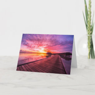 Carte Sunset on Maldives Island   Water Villas Resort