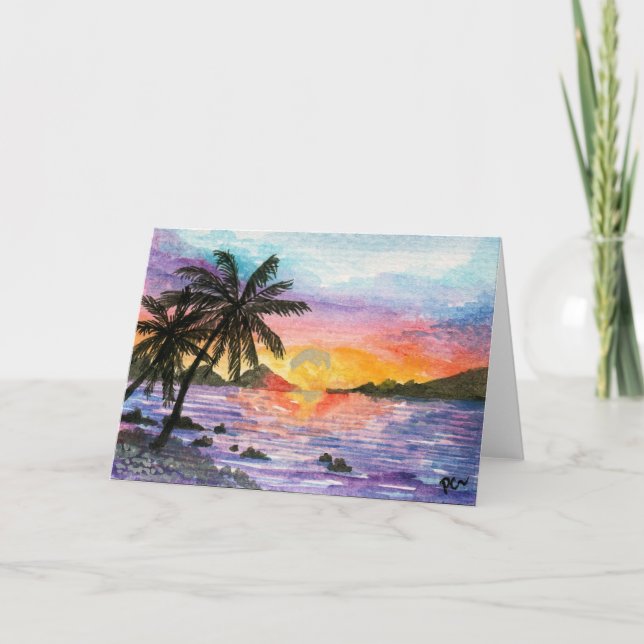 Carte Sunset Palm (Devant)