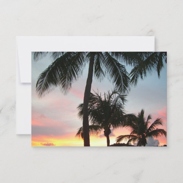 Carte Sunset Palms Tropical Paysage Photographie (Devant)
