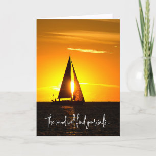 Carte Sunset Sailing Penser de vous