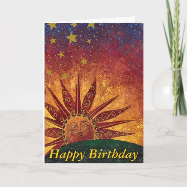 Carte Sunshine Joyeux anniversaire (Devant)