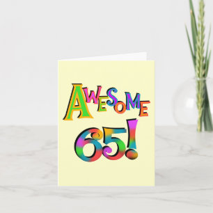 Carte Super 65 Tshirts et cadeaux d'anniversaire