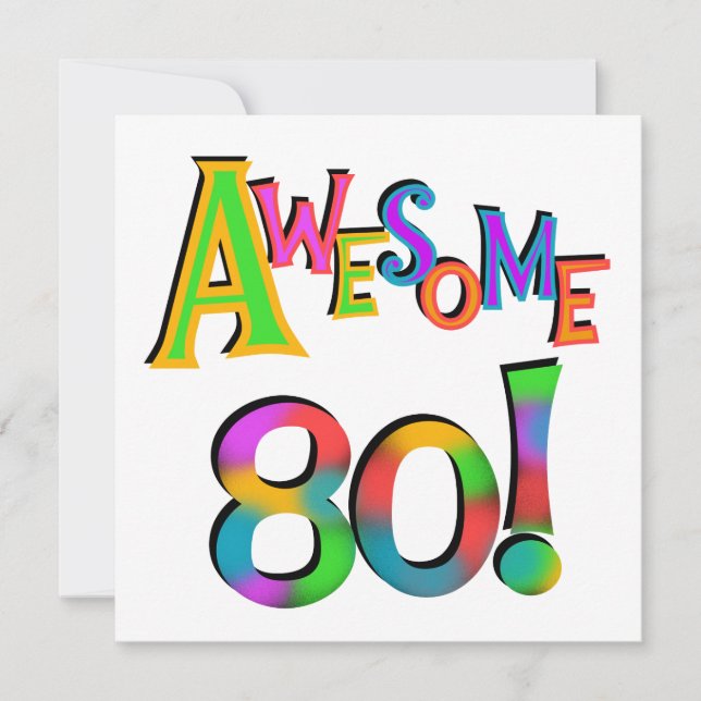 Carte Super 80 T-shirts et cadeaux d'anniversaire (Devant)