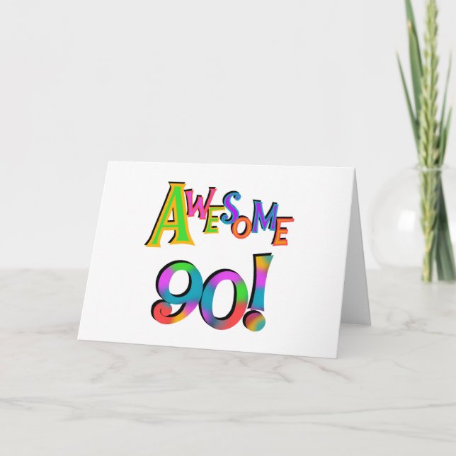 Carte Super 90 T-shirts et Gifs Anniversaires (Devant)