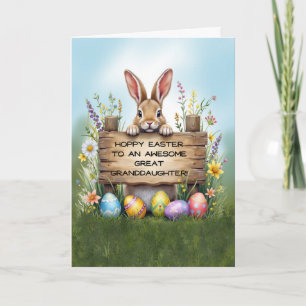 Carte Super Bunny grand-fille en herbe Pâques
