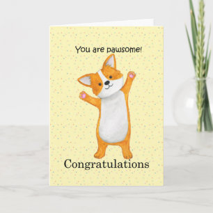 Carte Super corgi chien félicitations vous êtes génial