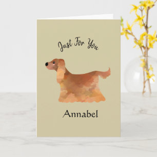 Carte Super Cute Personalised Cocker Spaniel