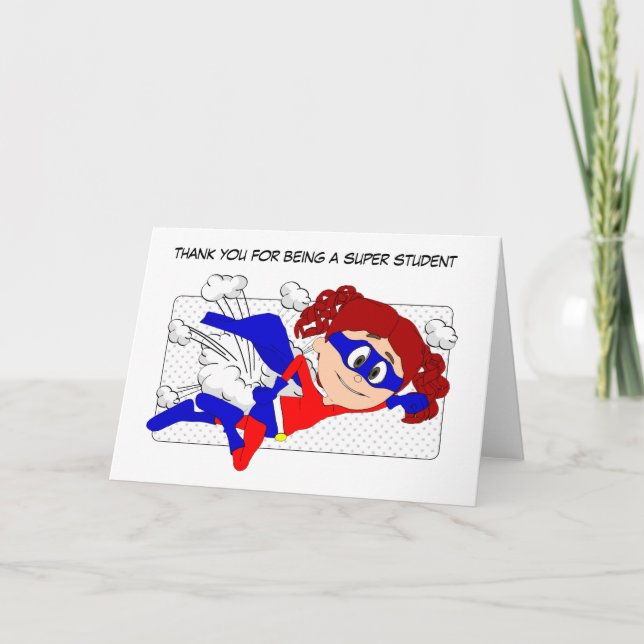 Carte Super étudiant, Merci de l'enseignant (Devant)