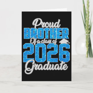 Carte Super frère fier d'un T-shirt de diplômé de 2026 F