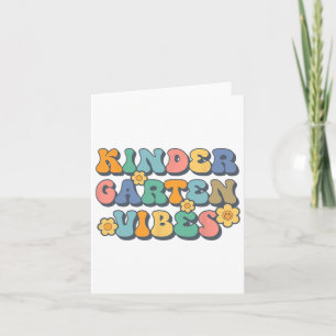 Carte Super Hello Kindergarten Vibes Retro Teacher Ck T