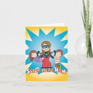 Carte Super Hero Maman