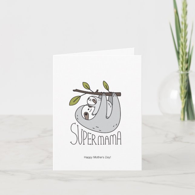 Carte Super Mama Sloth (Devant)