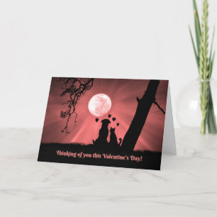 Carte Super mignonne Chien et Chat Général Joyeux Valent