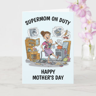 Carte Super Mom Mother's Day Card