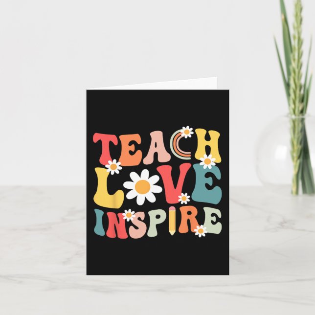 Carte Super Retro Enseigner L'Amour Inspirer Retour Au T (Devant)