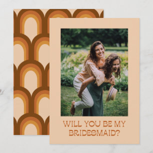 Carte Super Retro les années 70 Bridesmaid Proposition C