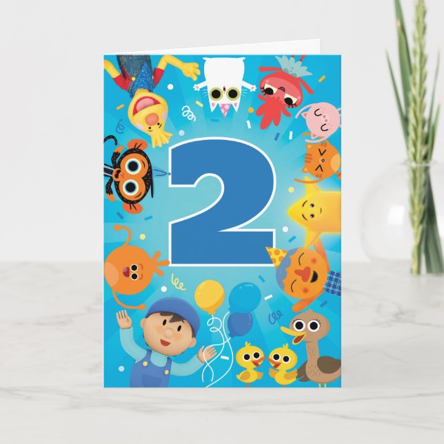Carte Super Simple Confettis de personnages pour anniver (Devant)
