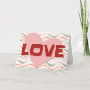 Carte super Vintage Heart Love Note Card