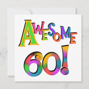 Carte Superbe 60 T-shirts et cadeaux d'anniversaire