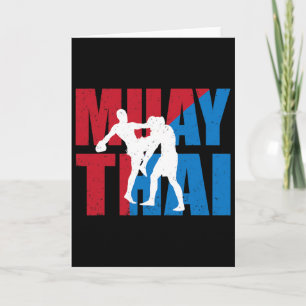 Carte Superbe conception de combattant de Muay Thai Kick