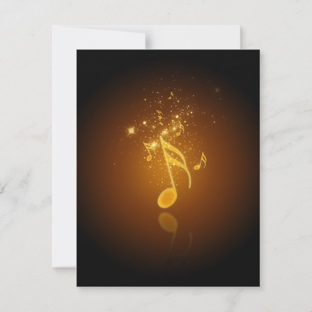 Carte Superbe note de musique cool tendance et brillant  (Devant)