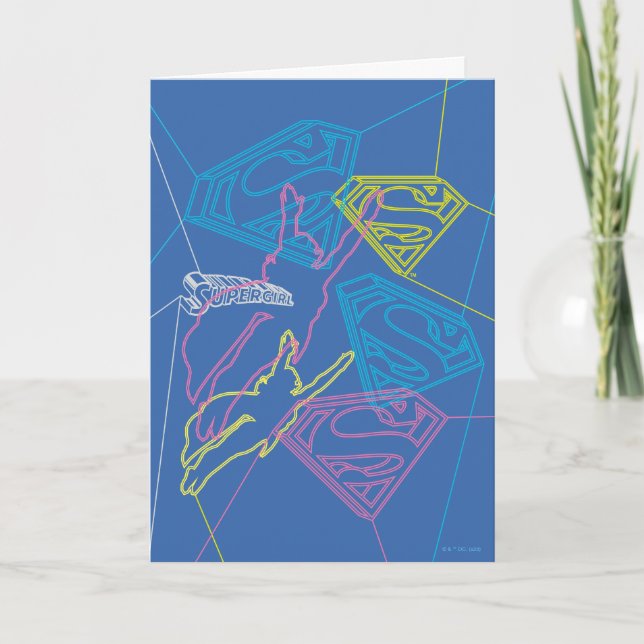 Carte Supergirl et logo en couleurs (Devant)