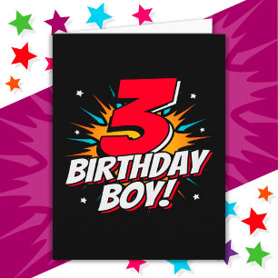 Carte Superhero 3 ans Anniversaire Garçon 3e Anniversair