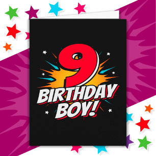 Carte Superhero 9 ans Anniversaire Garçon 9e Anniversair