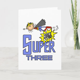 Carte Superhero Girl 3e Anniversaire Tshirts et cadeaux