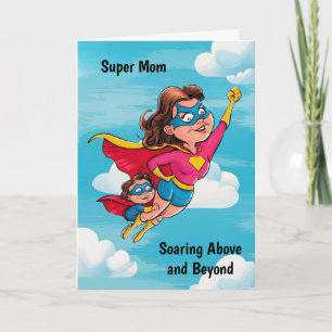 Carte Superhero Maman personnalisée