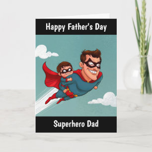 Carte Superhero Papa Fête des pères personnalisée
