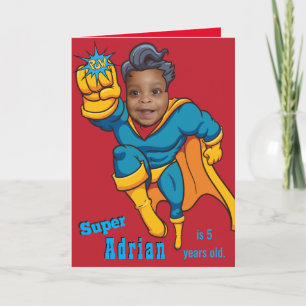 Carte Superhero spécial unique Amusants Enfants Annivers