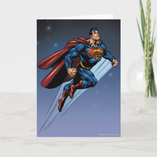 Carte Superman against the night sky